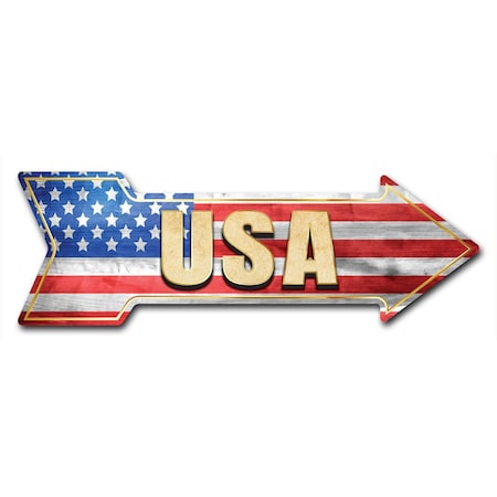 USA Arrow Decal Funny Home Decor 18in Wide